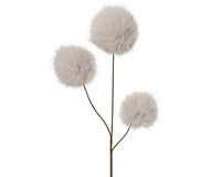 Kersttak Bollen Kunstbont Crème 70cm