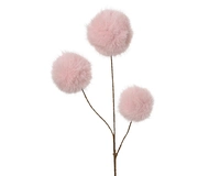Kersttak Bollen Kunstbont Zacht Roze 70cm