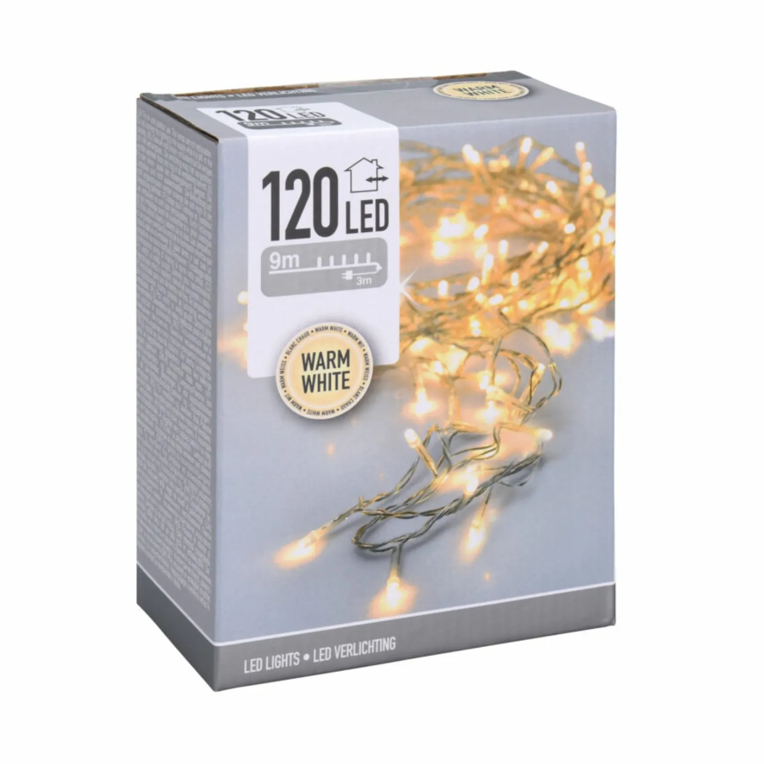 Kerstverlichting met Transparant Snoer 9m 120LED Tuincollectie.nl