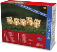 Kerstverlichting 5 Uilen Acryl 40 LED 10cm