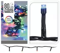 Kerstverlichting 80 LED 6m Multicolor Groen Snoer