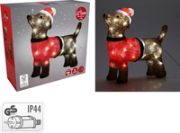 Kerstverlichting Hond Acryl 40 LED 35cm