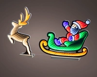 Kerstverlichting Infinity Light Kerstman in Slee 75cm