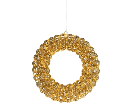 Kerstverlichting Kerstkrans Goud 300 LED Ø38cm