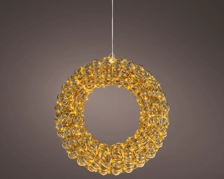 Kerstverlichting Kerstkrans Goud 300 LED Ø38cm