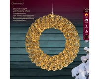 Kerstverlichting Kerstkrans Goud 300 LED Ø38cm