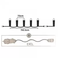 Koppelbare Kerstverlichting Uitbreidingsset 100 LED 7,5m