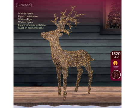 Kerstverlichting Rendier Staand 1320 LED 180cm