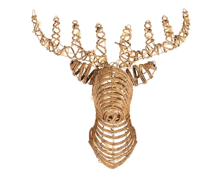 Kerstverlichting Rendierkop Wicker 48 LED 66cm
