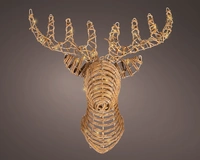 Kerstverlichting Rendierkop Wicker 48 LED 66cm