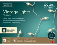 Kerstverlichting Vintage 120 LED 12m Trnsp WW
