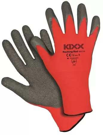 Tuinhandschoen Rocking Red mt 9