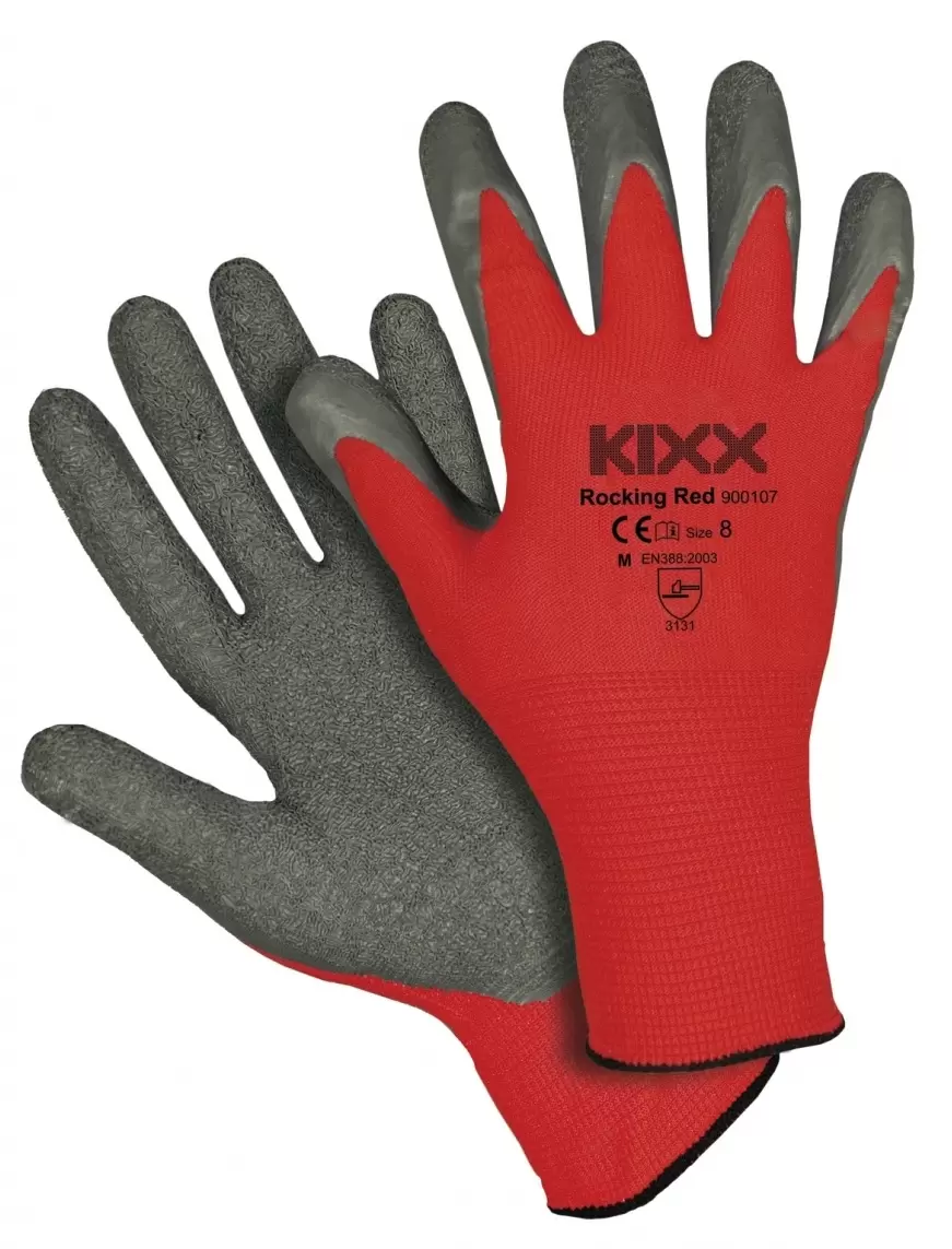 langzaam Pionier Rode datum KIXX Tuinhandschoen Rocking Red mt 8 - Tuincollectie.nl