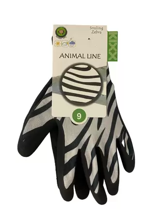 KIXX Tuinhandschoen Smiling Zebra mt 8