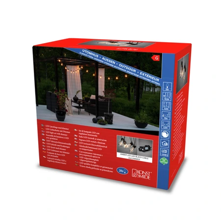Partylights 20 LED 9,5m Dimbaar