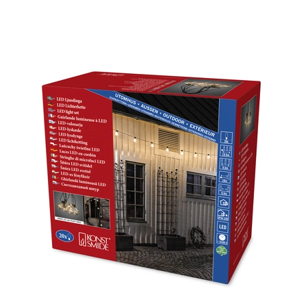 Partylights 20 LED 9,5m Dimbaar