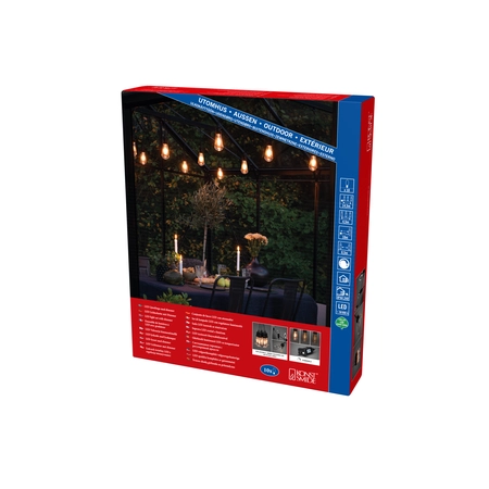 Konstsmide Partylights Edison 10 LED 4,5m Dimbaar + Vervangbare LED - afbeelding 1