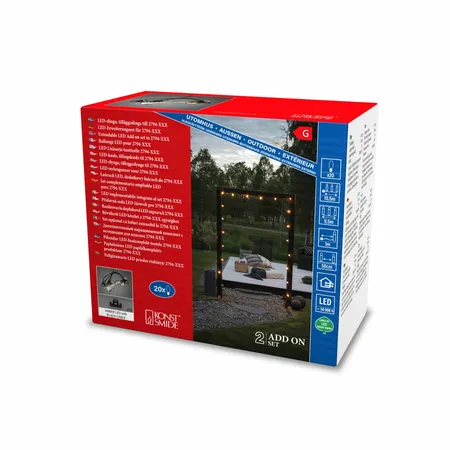 Konstsmide Partylights Koppelset Dadel 20 LED 9,5m Amber