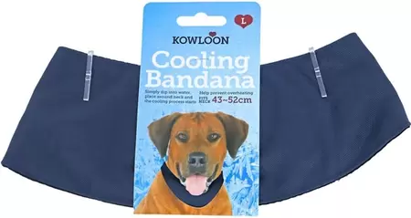 Kowloon Cool Honden Bandana L 43-52cm Donkerblauw