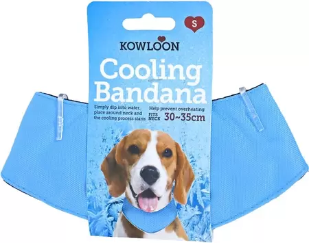 Kowloon Cool Honden Bandana S 30-35cm Lichtblauw