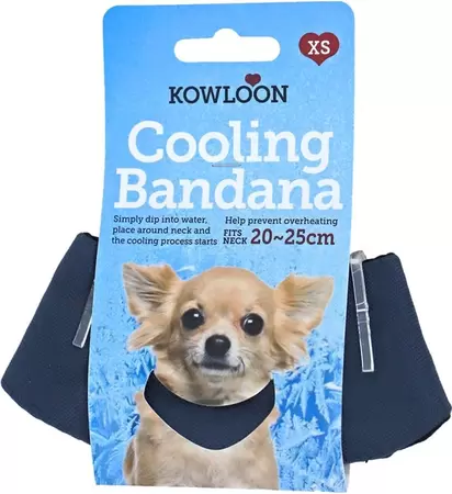 Kowloon Cool Honden Bandana XS 20-25cm Donkerblauw