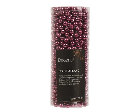 Kralenketting Kerstboom 10m Donker Roze