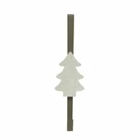 Kranshanger Kerstboom Metaal Taupe en Wit 38cm