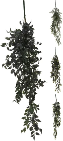 Kunst Hangplant Grijsgroen 80cm Assorti 1st