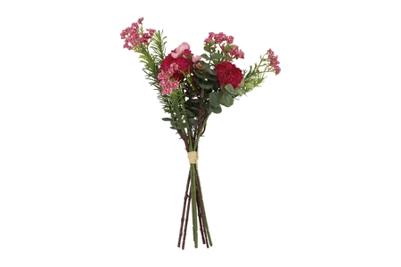 Kunstboeket Dahlia Pompon 33cm Fuchsia