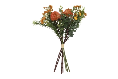 Kunstboeket Dahlia Pompon 33cm Oranje