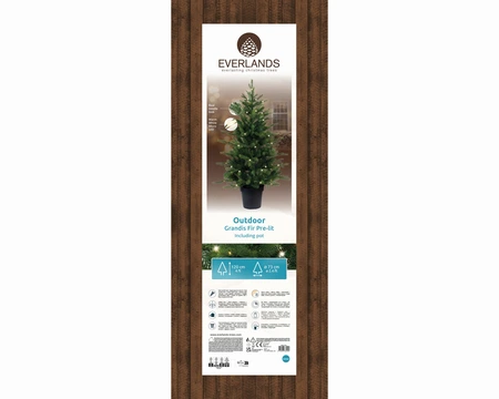 Kunstkerstboom Grandis in pot 100 LED 120cm