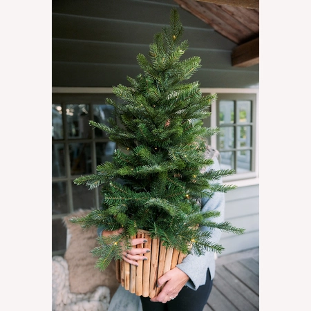Kunstkerstboom Grandis in pot 80 LED 90cm