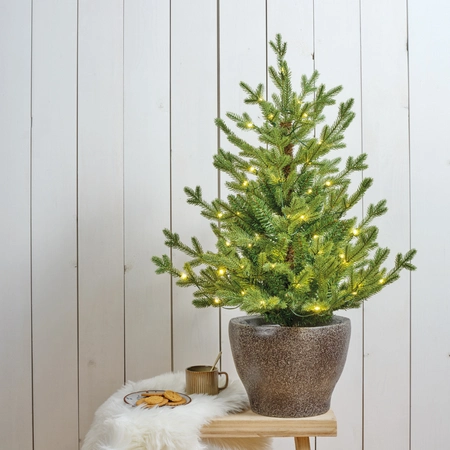 Kunstkerstboom Norway in Pot 60 LED 90cm
