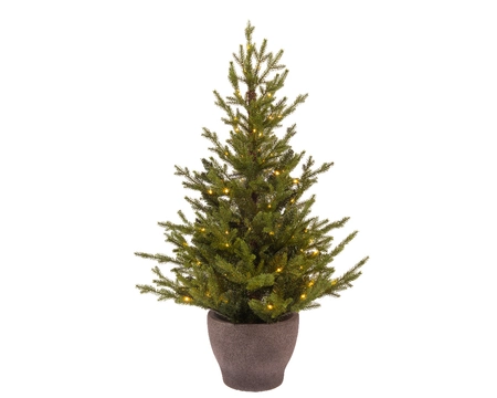 Kunstkerstboom Norway in Pot 60 LED 90cm