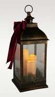 Lantaarn met LED Kaarsen Strik 60cm