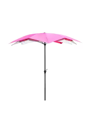 Leco Parasol Bloem 270cm Roze gestreept