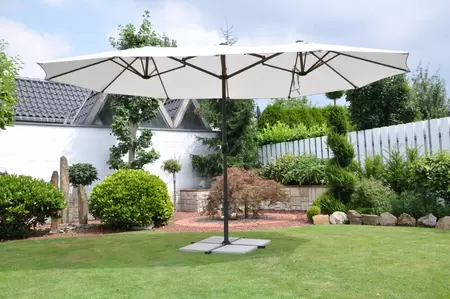 Leco Parasol Ovaal 270x460cm Licht Grijs