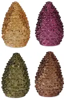 LED Dennenappel Glas 10 LED 15cm Assorti 1st