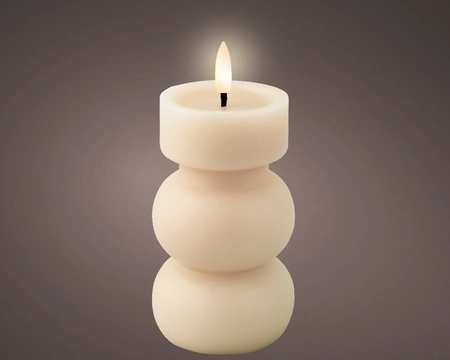 LED Kaars Crème-Wit 15cm