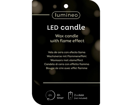 LED Kaars Crème-Wit 15cm