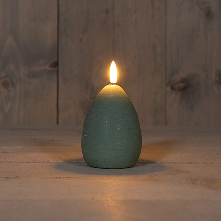 LED Kaars Paasei 12cm Jade Groen