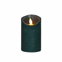 LED Kaars Wax Antiek Groen 12,5cm