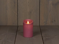 LED Kaars Wax Antiek Roze 12,5cm
