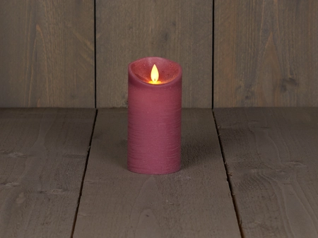 LED Kaars Wax Antiek Roze 15cm