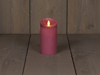 LED Kaars Wax Antiek Roze 15cm