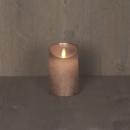 LED Kaars Wax Brons 12,5cm