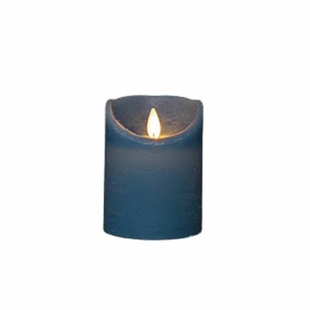 LED Kaars Wax Denim Blauw 10cm