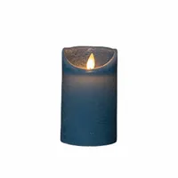 LED Kaars Wax Denim Blauw 12,5cm