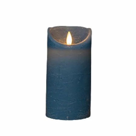 LED Kaars Wax Denim Blauw 15cm