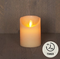 LED Kaars Wax Ivoor 10cm